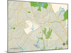 Political Map of Williamsburg, VA-null-Mounted Art Print