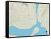 Political Map of Williston, ND-null-Framed Stretched Canvas