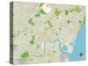 Political Map of Wilmington, DE-null-Stretched Canvas