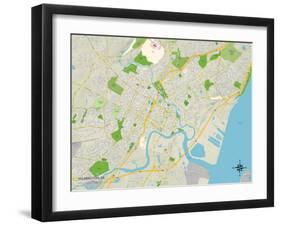 Political Map of Wilmington, DE-null-Framed Art Print