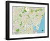 Political Map of Wilmington, DE-null-Framed Art Print