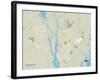 Political Map of Wilmington, NC-null-Framed Art Print