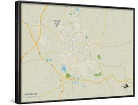 Political Map of Wilson, NC-null-Framed Art Print