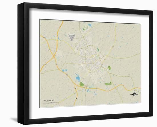 Political Map of Wilson, NC-null-Framed Art Print