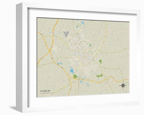 Political Map of Wilson, NC-null-Framed Art Print