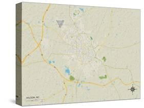 Political Map of Wilson, NC-null-Stretched Canvas