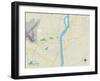 Political Map of Windsor Locks, CT-null-Framed Art Print