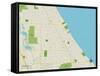 Political Map of Winnetka, IL-null-Framed Stretched Canvas