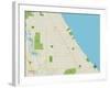 Political Map of Winnetka, IL-null-Framed Art Print