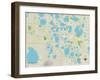 Political Map of Winter Haven, FL-null-Framed Art Print