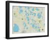 Political Map of Winter Haven, FL-null-Framed Art Print