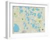 Political Map of Winter Haven, FL-null-Framed Art Print