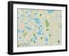 Political Map of Winter Park, FL-null-Framed Art Print