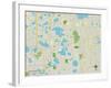 Political Map of Winter Park, FL-null-Framed Art Print