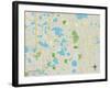 Political Map of Winter Park, FL-null-Framed Art Print