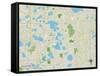 Political Map of Winter Park, FL-null-Framed Stretched Canvas