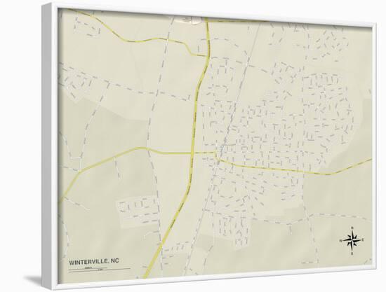 Political Map of Winterville, NC-null-Framed Art Print