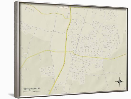 Political Map of Winterville, NC-null-Framed Art Print