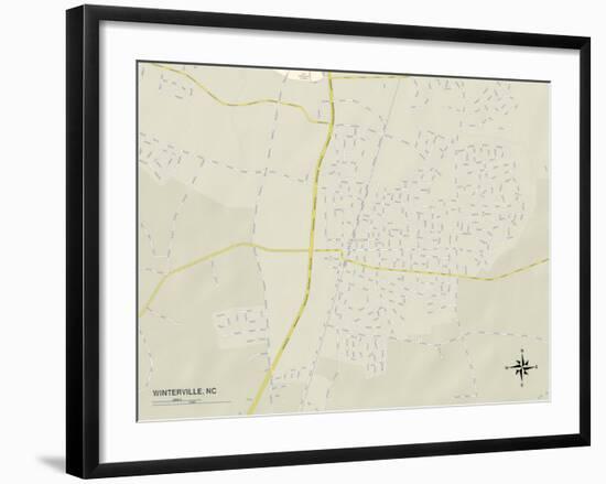 Political Map of Winterville, NC-null-Framed Art Print