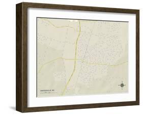 Political Map of Winterville, NC-null-Framed Art Print