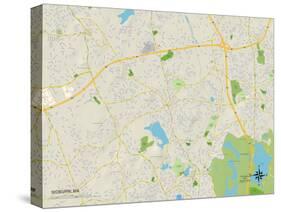 Political Map of Woburn, MA-null-Stretched Canvas