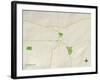 Political Map of Woodstock, NY-null-Framed Art Print