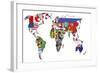 Political Map of World-michal812-Framed Art Print