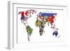 Political Map of World-michal812-Framed Art Print