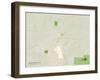 Political Map of Yellow Springs, OH-null-Framed Art Print