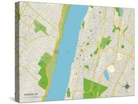 Political Map of Yonkers, NY-null-Stretched Canvas