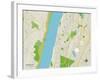 Political Map of Yonkers, NY-null-Framed Art Print