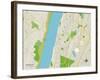 Political Map of Yonkers, NY-null-Framed Art Print