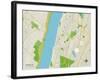 Political Map of Yonkers, NY-null-Framed Art Print