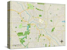 Political Map of Youngstown, OH-null-Stretched Canvas