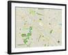 Political Map of Youngstown, OH-null-Framed Art Print