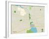 Political Map of Ypsilanti, MI-null-Framed Art Print