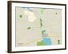 Political Map of Ypsilanti, MI-null-Framed Art Print