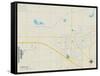 Political Map of Yukon, OK-null-Framed Stretched Canvas