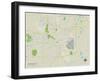 Political Map of Zephyrhills, FL-null-Framed Art Print