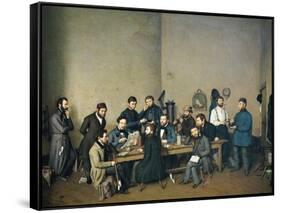 Political Meeting in Trier, 1848-Johann Ziegler-Framed Stretched Canvas