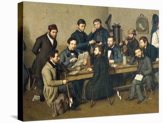 Political Meeting in Trier, 1848-Johann Ziegler-Stretched Canvas