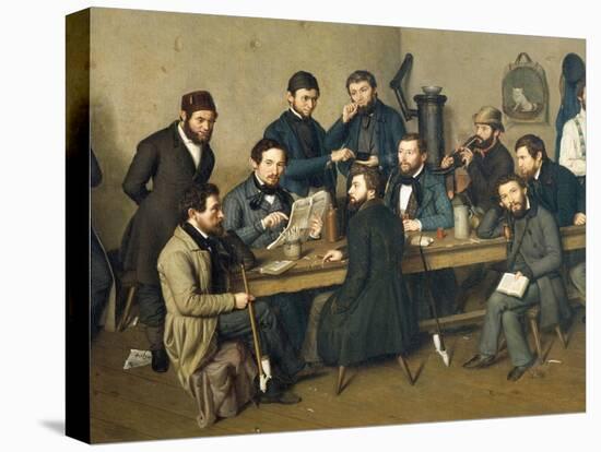 Political Meeting in Trier, 1848-Johann Ziegler-Stretched Canvas