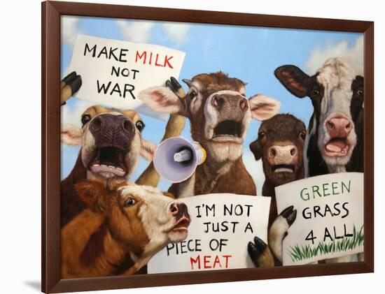 Political Moooovement-Lucia Heffernan-Framed Art Print