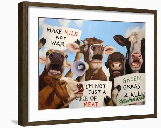 Political Moooovement-Lucia Heffernan-Framed Art Print