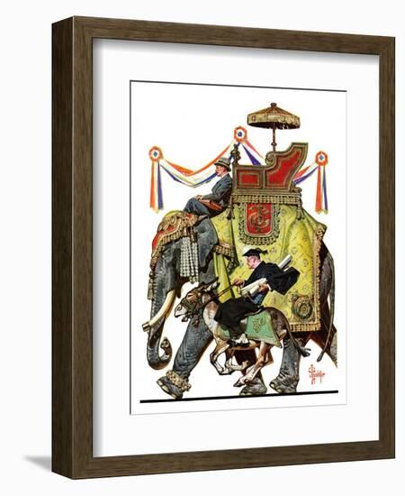 "Political Party Symbols,"October 17, 1936-Joseph Christian Leyendecker-Framed Giclee Print