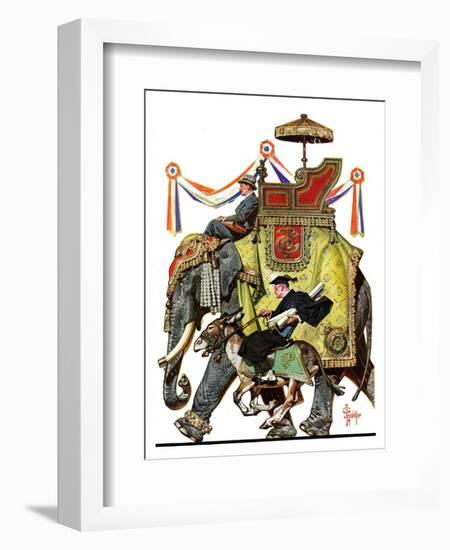 "Political Party Symbols,"October 17, 1936-Joseph Christian Leyendecker-Framed Giclee Print