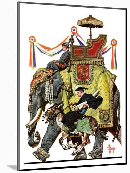 "Political Party Symbols,"October 17, 1936-Joseph Christian Leyendecker-Mounted Giclee Print