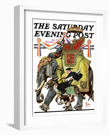 "Political Party Symbols," Saturday Evening Post Cover, October 17, 1936-Joseph Christian Leyendecker-Framed Giclee Print