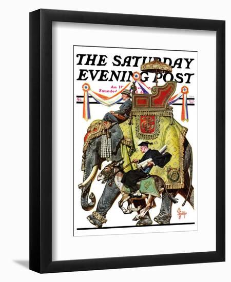 "Political Party Symbols," Saturday Evening Post Cover, October 17, 1936-Joseph Christian Leyendecker-Framed Giclee Print