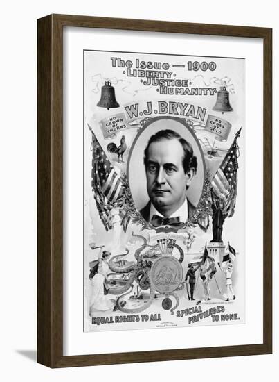 Political Poster for William Jennings Bryan-null-Framed Giclee Print